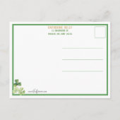 ヴィンテージアイリッシュガールとシャムロック ポストカード (裏面)