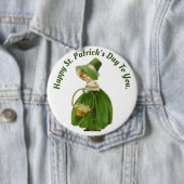 ヴィンテージアイリッシュガールラウンドボタン 缶バッジ (インサイチュ)