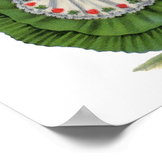 ヴィンテージアイリッシュガール伝統的ドレス ポスター (角)