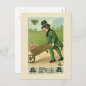 ヴィンテージアイリッシュサンパトリックの日 シーズンポストカード (正面/裏面)