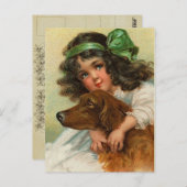 ヴィンテージアイリッシュセッターポストカード ポストカード (正面/裏面)