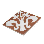 ヴィンテージアイリッシュセラミックアートデザインレッドクローバー タイル (側面)