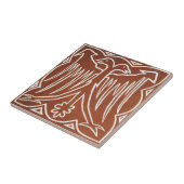 ヴィンテージアイリッシュセラミックアートデザインレッドバード タイル (側面)