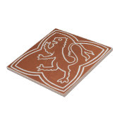 ヴィンテージアイリッシュセラミックアートデザインレッドライオン タイル (側面)