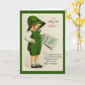 ヴィンテージアイリッシュセントパトリックのデイラッドイングリーン カード (黄色い花)