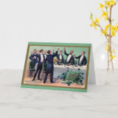 ヴィンテージアイリッシュトースト聖パトリックの日札 カード (黄色い花)