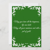 ヴィンテージアイリッシュハットサンパトリックの日孫 シーズンカード (裏面)