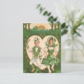 ヴィンテージアイリッシュハートセントパトリックのデイカード ポストカード (スタンド正面)