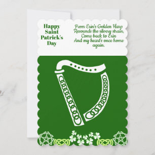 ヴィンテージアイリッシュハープSaint patricks dayラックケルト シーズンカード