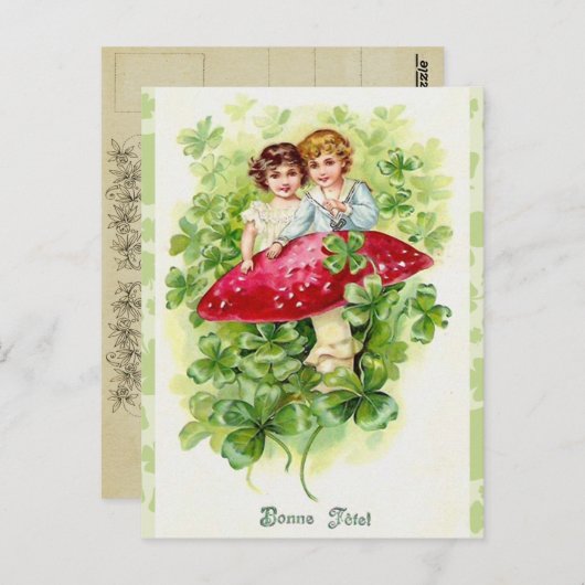 ヴィンテージアイリッシュボンフェル挨拶 ポストカード (正面/裏面)