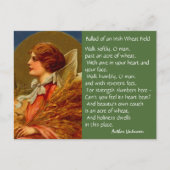 ヴィンテージアイリッシュポエトリーSt patricks dayPCはがき ポストカード (正面)