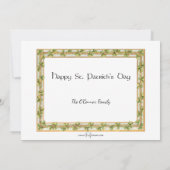 ヴィンテージアイリッシュレディとハープ&シャムロック縁ど シーズンカード (裏面)