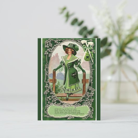 ヴィンテージアイリッシュ来メイドのスタイル ポストカード (スタンド正面)
