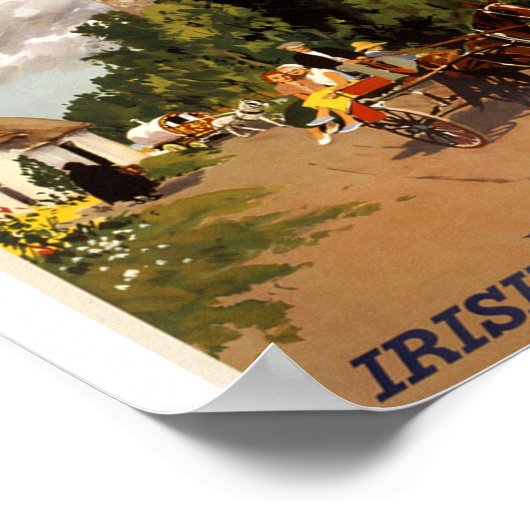 ヴィンテージアイリッシュ航空の旅行ポスター ポスター (角)