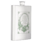 ヴィンテージアイリッシュ賛美ズインエングレーテッドフローラフレーム フラスク (右)