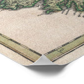 ヴィンテージアイルランドの地図（1716年） ポスター (角)