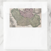 ヴィンテージアイルランドの地図（1716年） 長方形シール (バッグ)