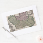 ヴィンテージアイルランドの地図（1716年） 長方形シール (封筒)