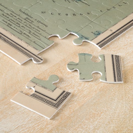 ヴィンテージアイルランドの地図(1888) ジグソーパズル (側面)