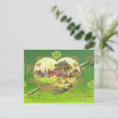 ヴィンテージアイルランドハートセントパトリックの日 ポストカード (スタンド正面)