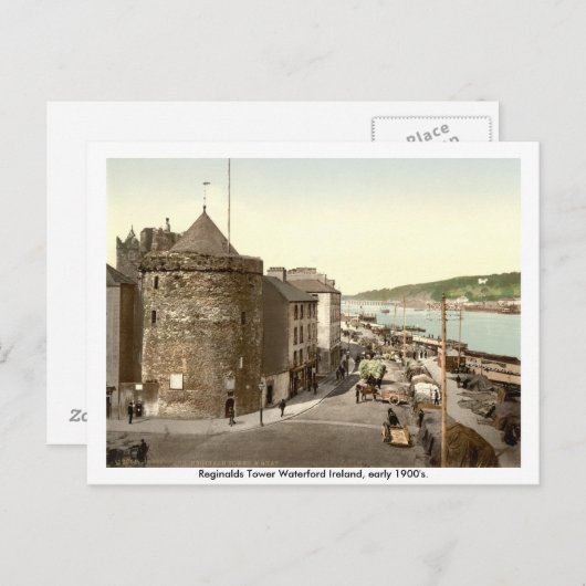 ヴィンテージアイルランドレジナルズタワーウォーターフォード ポストカード (正面/裏面)