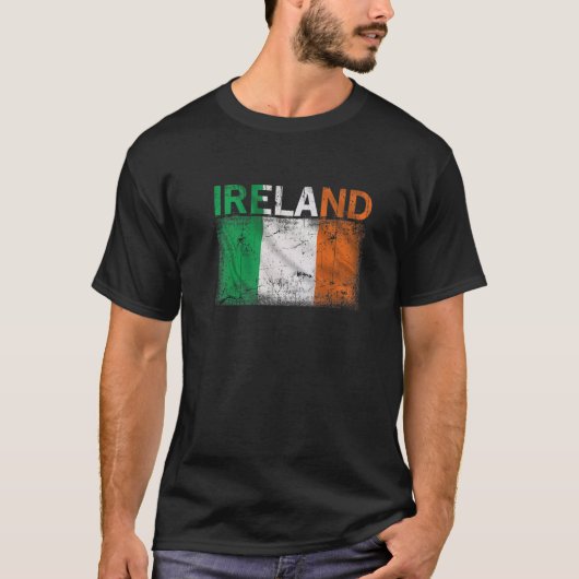ヴィンテージアイルランド国旗のプライド Tシャツ (正面)