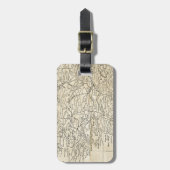 ヴィンテージアイルランド地図セントラル東部地域 ラゲッジタグ (正面縦)