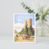 ヴィンテージアイルランド旅行ポスター ポストカード (スタンド正面)