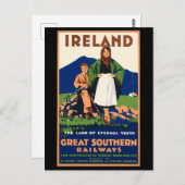 ヴィンテージアイルランド旅行ポスター、 ポストカード (正面/裏面)