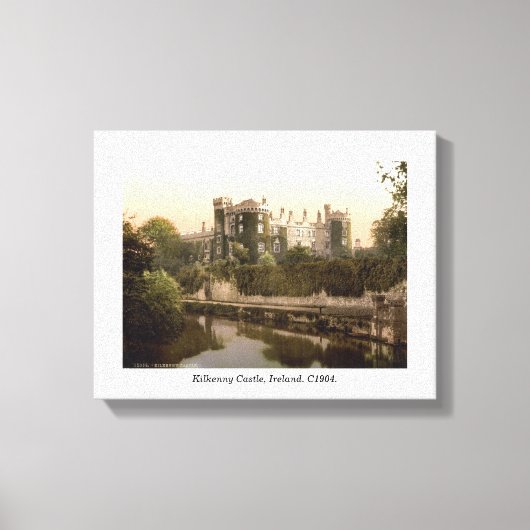 ヴィンテージアイルランド、キルケニー中世の城 キャンバスプリント (正面)