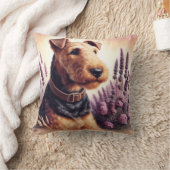 ヴィンテージアイレデールテリア絵画ズ クッション (ブランケット)