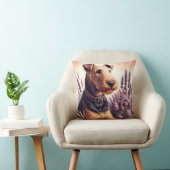 ヴィンテージアイレデールテリア絵画ズ クッション (椅子)