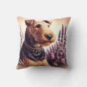 ヴィンテージアイレデールテリア絵画ズ クッション (裏面)