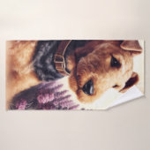 ヴィンテージアイレデールテリア絵画ズ バスタオル (バスタオル)