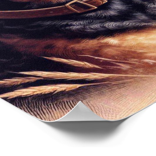 ヴィンテージアイレデールテリア絵画ズ ポスター (角)