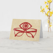 ヴィンテージアイ&メガネ カード (黄色い花)