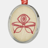 ヴィンテージアイ&メガネ メタルオーナメント (左)