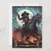 ヴィンテージアウトロースカル&ボーンハローウィンパーティInvite 招待状 (裏面)