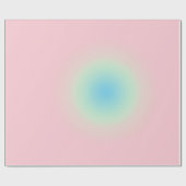 ヴィンテージアウラブルーピンクのグラデーショングラデーションギフト ラッピングペーパー (フラット)