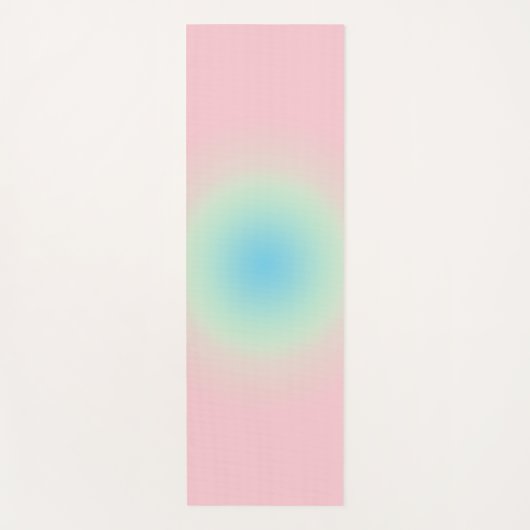 ヴィンテージアウラブルーピンクグラデーシグラデーションョン ヨガマット (正面)