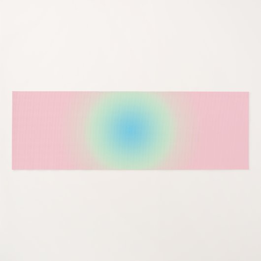ヴィンテージアウラブルーピンクグラデーシグラデーションョン ヨガマット (正面(横))