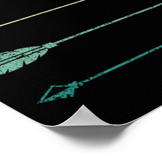 ヴィンテージアウ伝統的アーチェリーアローズ弓ハンティ ポスター (角)