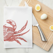 ヴィンテージアカガニ キッチンタオル (四つ折り)