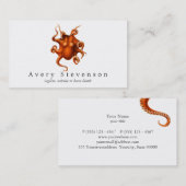 ヴィンテージアカタコ海洋生物航海の 名刺 (正面/裏面)