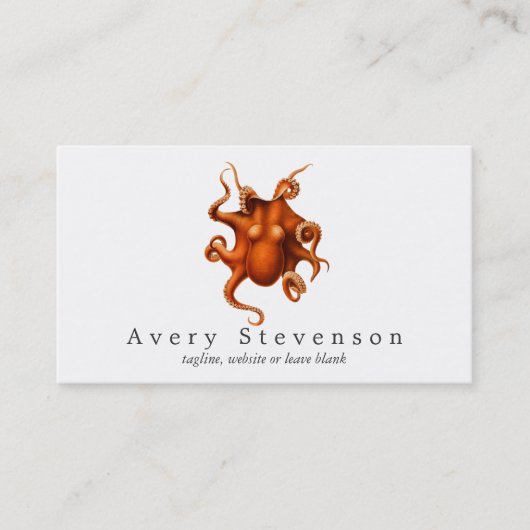 ヴィンテージアカタコ海洋生物航海の 名刺 (正面)