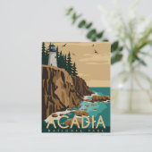 ヴィンテージアカディア国立公園バーハーバーライトハウス ポストカード (スタンド正面)