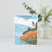 ヴィンテージアカディア国立公園バーハーバーライトハウス ポストカード (スタンド正面)