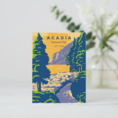 ヴィンテージアカディア国立公園バーハーバーライトハウス ポストカード (スタンド正面)