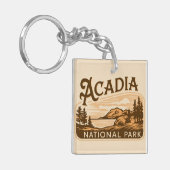 ヴィンテージアカディア国立公園バーハーバー キーホルダー (正面左)