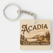 ヴィンテージアカディア国立公園バーハーバー キーホルダー (正面)